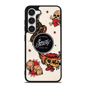 SAILOR JERRY TATTOO LOGO Samsung Galaxy S23 Case Cover SAILOR JERRY TATTOO LOGO Samsung Galaxy S23 Case Cover