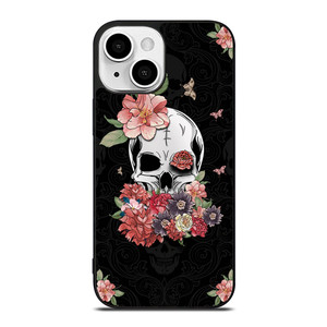 FLORAL SKULL iPhone 13 Mini Case Cover FLORAL SKULL iPhone 13 Mini Case Cover