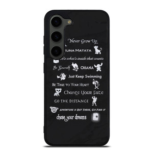 DISNEY LESSONS BLACK MARBLE Samsung Galaxy S23 Plus Case Cover