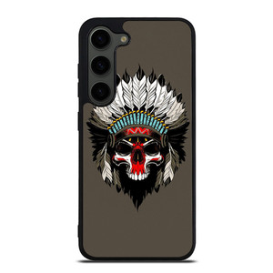 INDIAN FEATHER SKULL Samsung Galaxy S23 Plus Case Cover