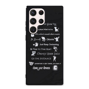 DISNEY LESSONS BLACK MARBLE Samsung Galaxy S23 Ultra Case Cover