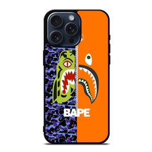 BAPE CAMO SHARK ZIPPER iPhone 15 Pro Max Case Cover