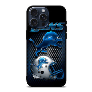 DETROIT LIONS METAL iPhone 15 Pro Max Case Cover