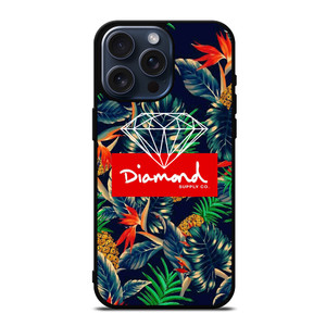 DIAMOND SUPPLY CO FLORAL LOGO iPhone 15 Pro Max Case Cover DIAMOND SUPPLY CO FLORAL LOGO iPhone 15 Pro Max Case Cover