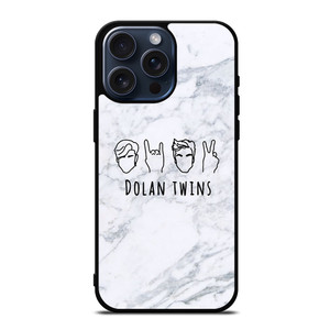 DOLAN TWINS MARBLE LOGO iPhone 15 Pro Max Case Cover