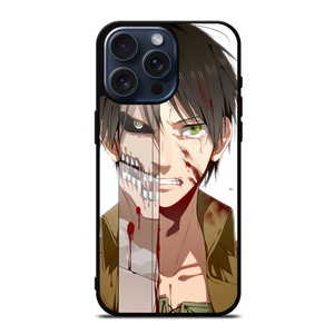 EREN YEAGER FACE ATTACK ON TITAN iPhone 15 Pro Max Case Cover