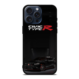 HONDA CIVIC BLACK CAR iPhone 15 Pro Max Case Cover