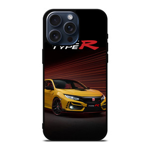 HONDA CIVIC YELLOW CAR iPhone 15 Pro Max Case Cover HONDA CIVIC YELLOW CAR iPhone 15 Pro Max Case Cover