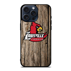 LOUISVILLE CARDINALS WOODEN iPhone 15 Pro Max Case Cover