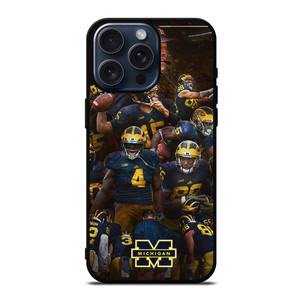 MICHIGAN WOLVERINES SQUAD iPhone 15 Pro Max Case Cover MICHIGAN WOLVERINES SQUAD iPhone 15 Pro Max Case Cover