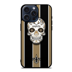 NEW ORLEANS SAINTS SKULL iPhone 15 Pro Max Case Cover