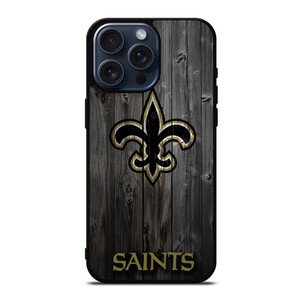 NEW ORLEANS SAINTS WOODEN iPhone 15 Pro Max Case Cover