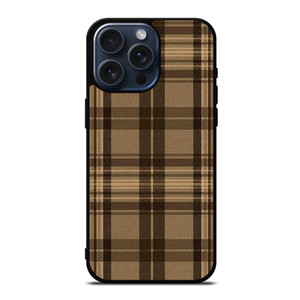 PLAID BROWN 1 iPhone 15 Pro Max Case Cover PLAID BROWN 1 iPhone 15 Pro Max Case Cover