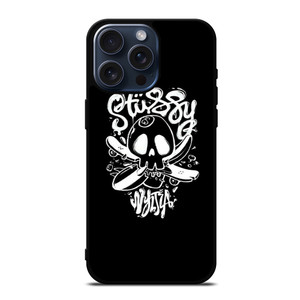 STUSSY SKULL LOGO iPhone 15 Pro Max Case Cover STUSSY SKULL LOGO iPhone 15 Pro Max Case Cover