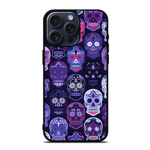 SUGAR SKULL PATTERN iPhone 15 Pro Max Case Cover SUGAR SKULL PATTERN iPhone 15 Pro Max Case Cover
