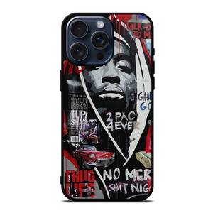 TUPAC 2PAC RAPPER 2 iPhone 15 Pro Max Case Cover