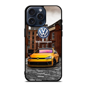 VW VOLKSWAGEN GTI CAR YEELOW iPhone 15 Pro Max Case Cover