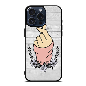 WOODEN CUTE HEART FINGER iPhone 15 Pro Max Case Cover WOODEN CUTE HEART FINGER iPhone 15 Pro Max Case Cover