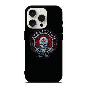 AFFLICTION SKULL ROSE iPhone 15 Pro Case Cover