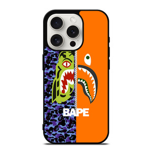 BAPE CAMO SHARK ZIPPER iPhone 15 Pro Case Cover