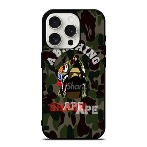 BAPE SHARK CAMO iPhone 15 Pro Case Cover