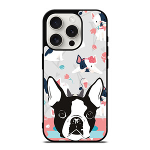 BOSTON TERRIER DOG 3 iPhone 15 Pro Case Cover BOSTON TERRIER DOG 3 iPhone 15 Pro Case Cover