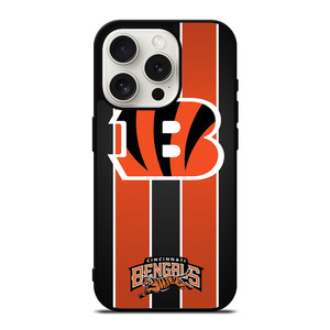 CINCINNATI BENGALS STRIPE iPhone 15 Pro Case Cover CINCINNATI BENGALS STRIPE iPhone 15 Pro Case Cover