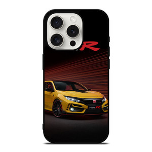 HONDA CIVIC YELLOW CAR iPhone 15 Pro Case Cover HONDA CIVIC YELLOW CAR iPhone 15 Pro Case Cover