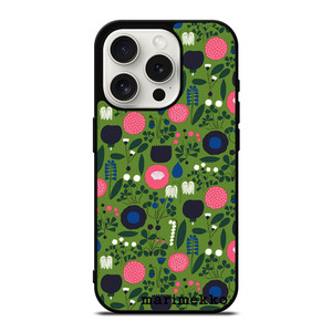 MARIMEKKO GREEN HERITAGE iPhone 15 Pro Case Cover