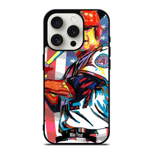 MIKE TROUT LOS ANGELES ANGELS BASEBALL iPhone 15 Pro Case Cover MIKE TROUT LOS ANGELES ANGELS BASEBALL iPhone 15 Pro Case Cover