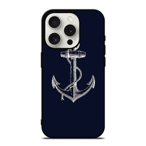 NAUTICAL ANCHOR NAVY BLUE iPhone 15 Pro Case Cover NAUTICAL ANCHOR NAVY BLUE iPhone 15 Pro Case Cover