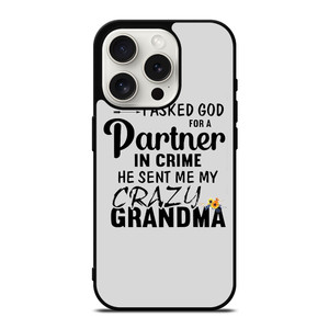 PARTNER IN CRIME GRANDMA 1 iPhone 15 Pro Case Cover PARTNER IN CRIME GRANDMA 1 iPhone 15 Pro Case Cover