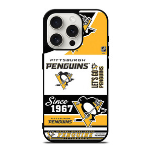 PITTSBURGH PENGUINS LOGO COLLAGE iPhone 15 Pro Case Cover