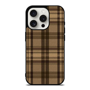 PLAID BROWN 1 iPhone 15 Pro Case Cover