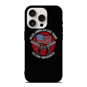 SECOND AMENDMENT AMERICAN GUN LOGO iPhone 15 Pro Case Cover