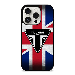 TRIUMPH MOTORCYCLE FLAG LOGO iPhone 15 Pro Case Cover