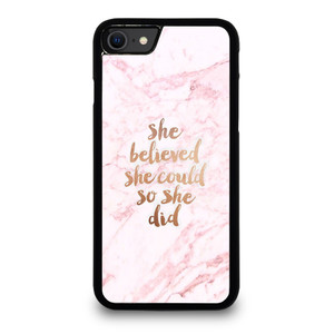 BELIEVE IN YOURSELF MARBLE iPhone SE 2020 Case Cover