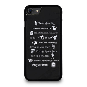 DISNEY LESSONS BLACK MARBLE iPhone SE 2020 Case Cover