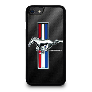 FORD MUSTANG GT LOGO CARBON iPhone SE 2020 Case Cover
