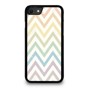 CHEVRON PATTERN RAINBOW COLOR iPhone SE 2022 Case Cover