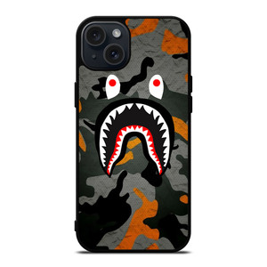 BAPE SHARK CAMO 1 iPhone 15 Plus Case Cover