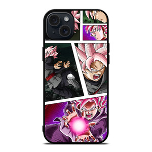 BLACK GOKU SS ROSE COLLAGE iPhone 15 Plus Case Cover