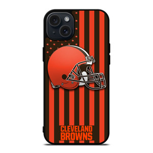 CLEVELAND BROWNS AMERICAN iPhone 15 Plus Case Cover CLEVELAND BROWNS AMERICAN iPhone 15 Plus Case Cover