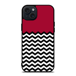 COLOR BLOCK DARK RED CHEVRON iPhone 15 Plus Case Cover COLOR BLOCK DARK RED CHEVRON iPhone 15 Plus Case Cover