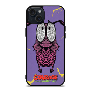 COURAGE THE COWARDLY DOG FEAR iPhone 15 Plus Case Cover COURAGE THE COWARDLY DOG FEAR iPhone 15 Plus Case Cover