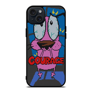 COURAGE THE COWARDLY DOG SCARED iPhone 15 Plus Case Cover COURAGE THE COWARDLY DOG SCARED iPhone 15 Plus Case Cover