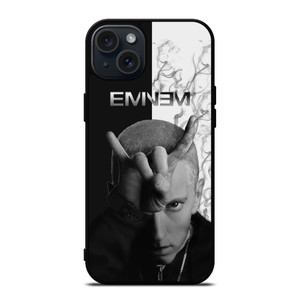 EMINEM RAPPER BLACK WHITE iPhone 15 Plus Case Cover