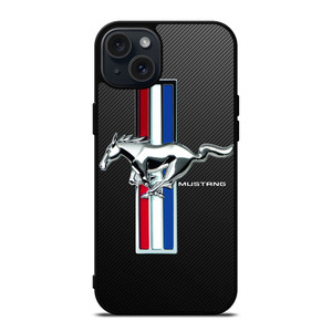 FORD MUSTANG GT LOGO CARBON iPhone 15 Plus Case Cover