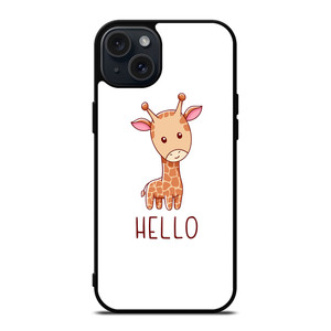 GIRAFFE HELLO iPhone 15 Plus Case Cover GIRAFFE HELLO iPhone 15 Plus Case Cover