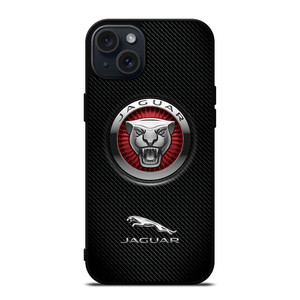 JAGUAR CARBON LOGO 3 iPhone 15 Plus Case Cover JAGUAR CARBON LOGO 3 iPhone 15 Plus Case Cover